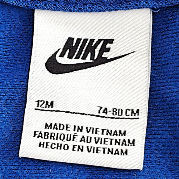 Nike Blue Unisex Taping Tricot Full Zipped Jacket & Matching Pants 2 pc SZ 12M - Picture 4 of 13